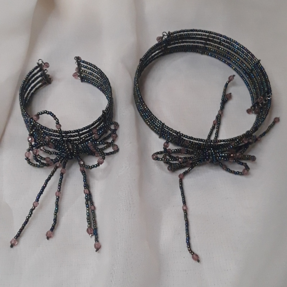 Beaded Choker and bracelet